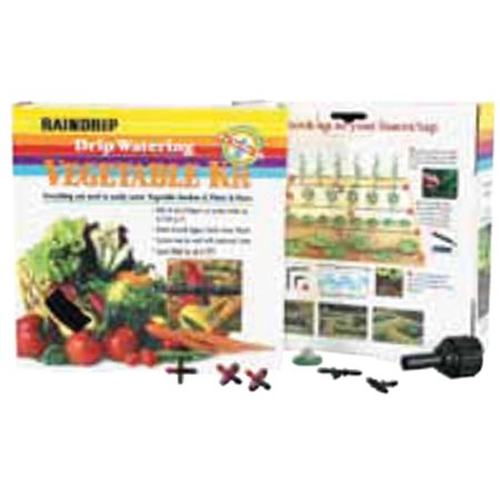 RAINDRIP Drip Watering Vegetable Garden Kit with Anti Syphon RA54562